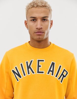 Nike Air Logo Sweatshirt Yellow | ASOS