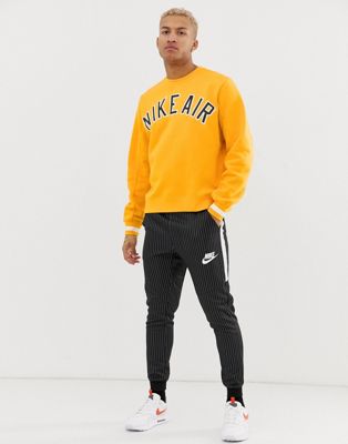nike air logo sweatshirt yellow