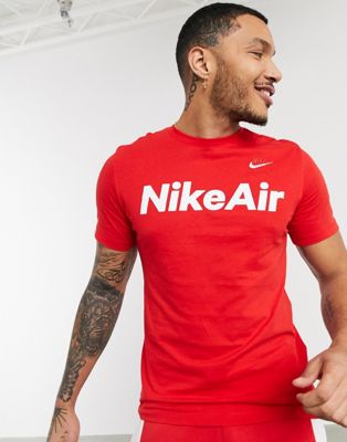 Nike Air logo t-shirt in red | ASOS