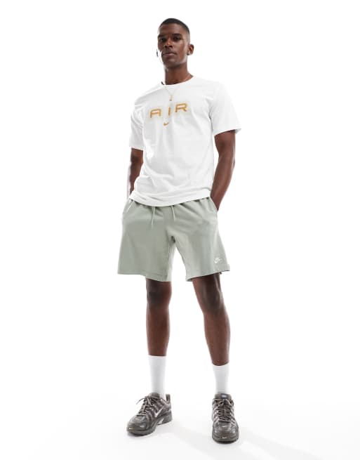 Nike Air logo t-shirt in white and yellow