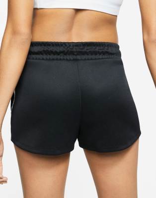 nike air logo tape shorts in black