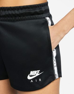 nike air logo tape shorts in white