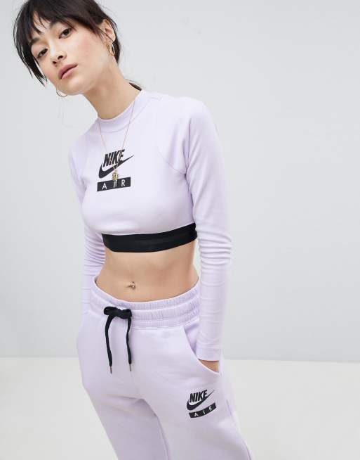 Nike air women's shop long crop top