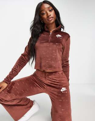 nike red velvet tracksuit