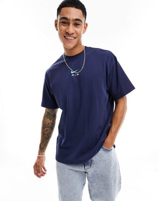 Nike Air loose fit t-shirt in navy - ASOS Price Checker