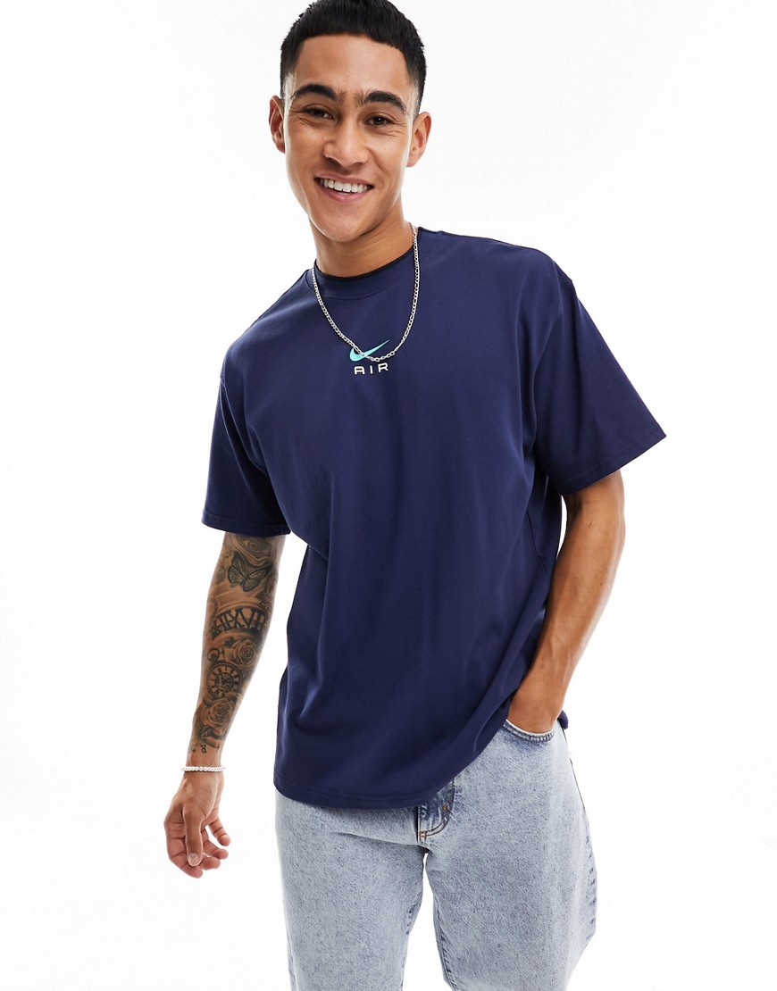Nike Air loose fit t-shirt in navy