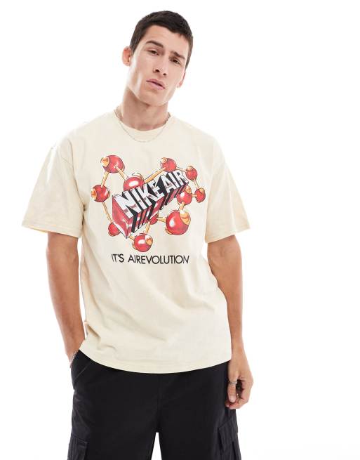 Nike Air M90 graphic T-shirt in tan
