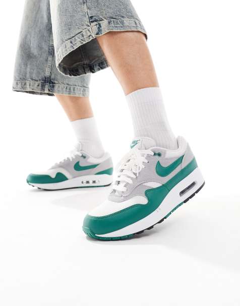 Nike Air Max 1 Ess trainers in grey and green - view 1