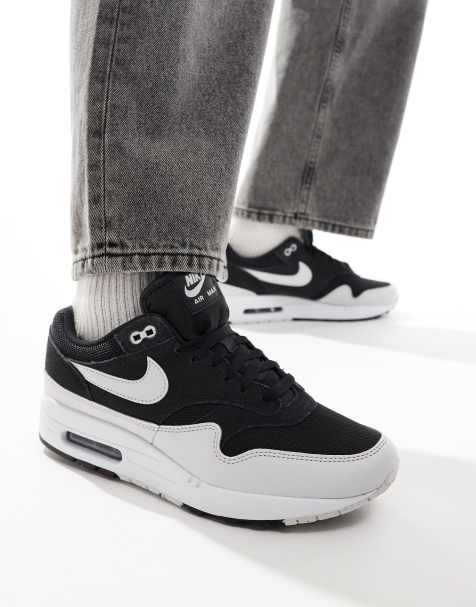 Nike - Air Max 1 - Grå og sorte sneakers - view 1
