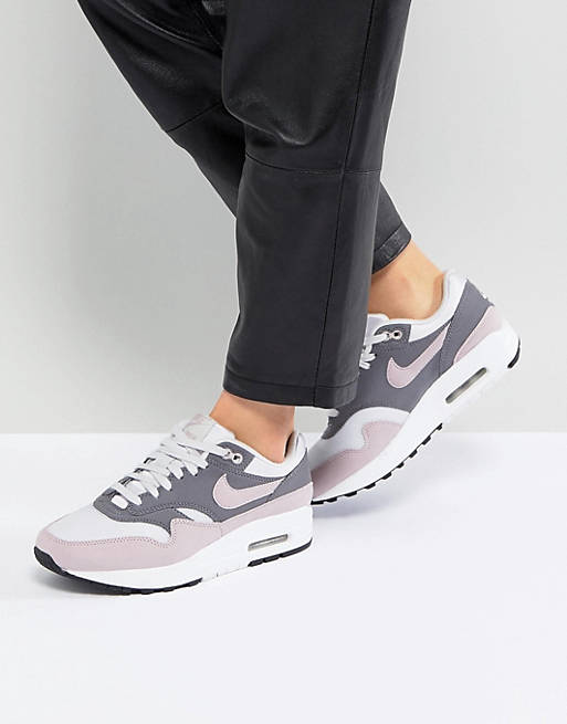 enable Shed future Nike Air Max 1 Premium Trainers In Pink And Grey | ASOS