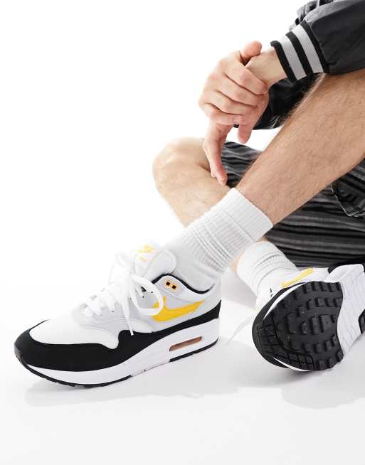 White and yellow nike cheap air max