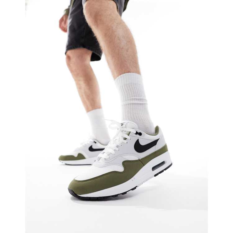 Nike Air Max 1 sneakers in gray and khaki