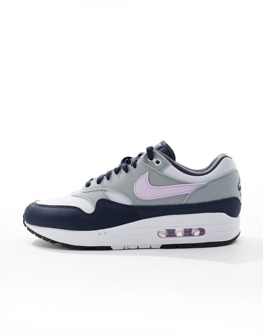 Nike Air Max 1 sneakers in gray and lilac