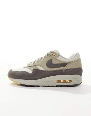 Nike Air Max 1 sneakers in off-white and dark gray