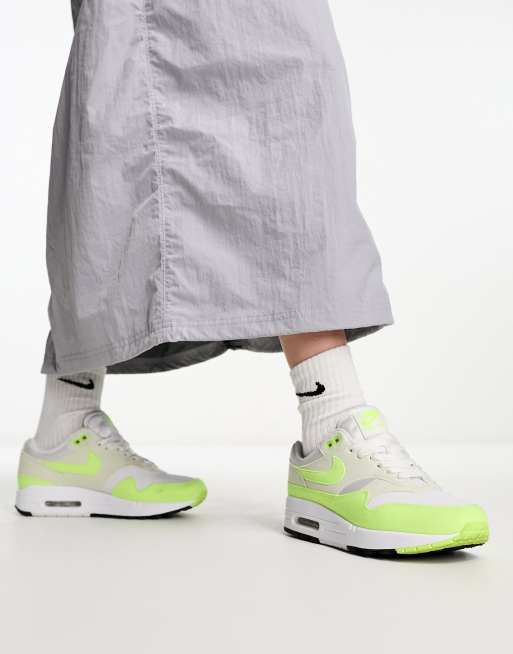 Nike air max 1 groen wit online