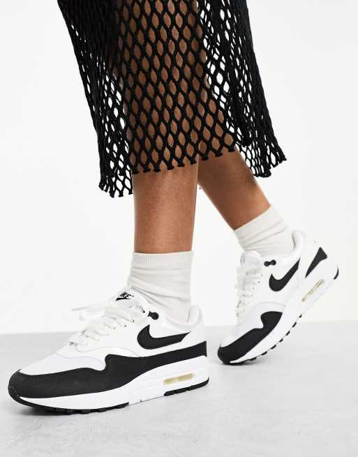 Nike air max 1 mens black and discount white