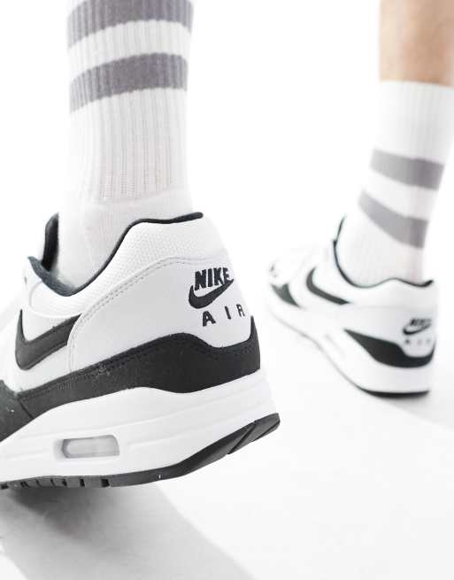 Nike Air Max 1 sneakers in white and black