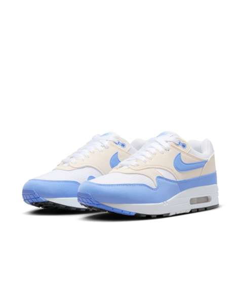 Nike Air Max 1 Sneakers in white and blue - view 1