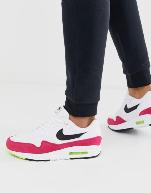 NIKE Air Max 1 sneakers in white and pink AH8145 111 ASOS