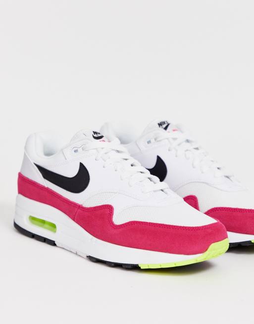 Air max 1 white pink sale