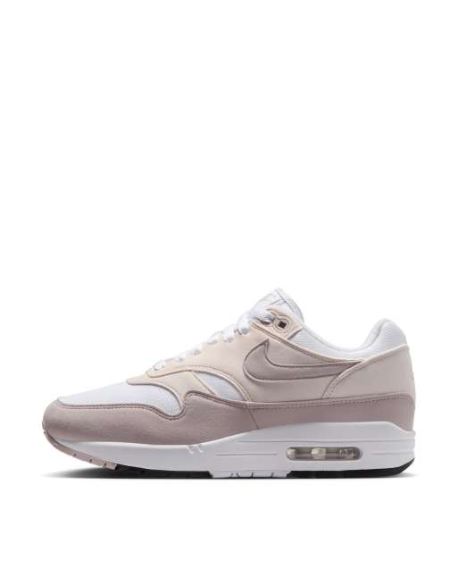 Nike Air Max 1 sneakers in white and pink ASOS