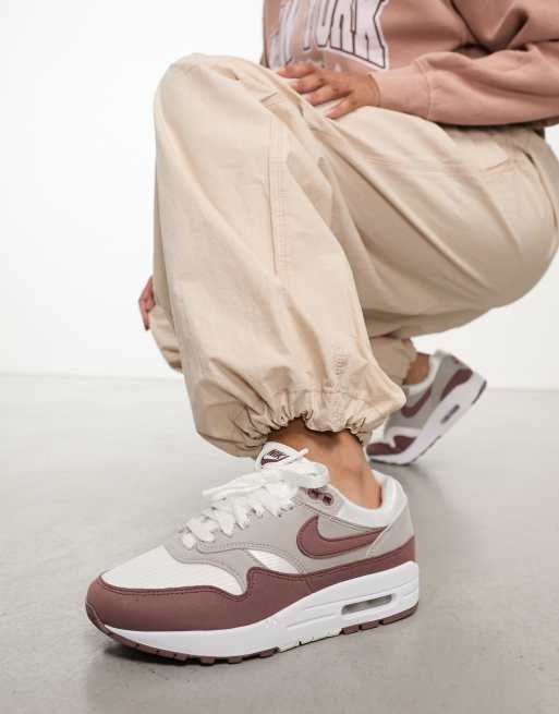 Nike Air Max 1 trainers in mauve | ASOS