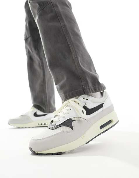 Nike Air Max 1 trainers in white and grey - view 1