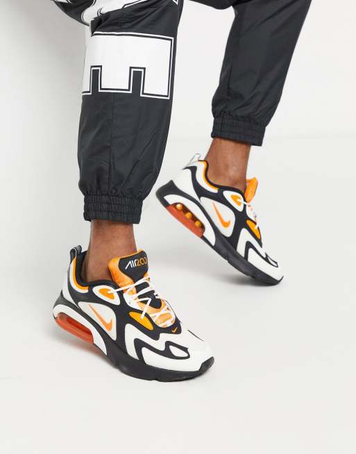 Nike Air Max 200 Baskets Noir orange ASOS