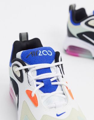 nike air max 200 blue black and orange sneakers