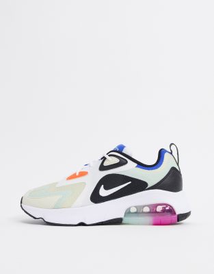 nike air max 200 blue black and orange sneakers