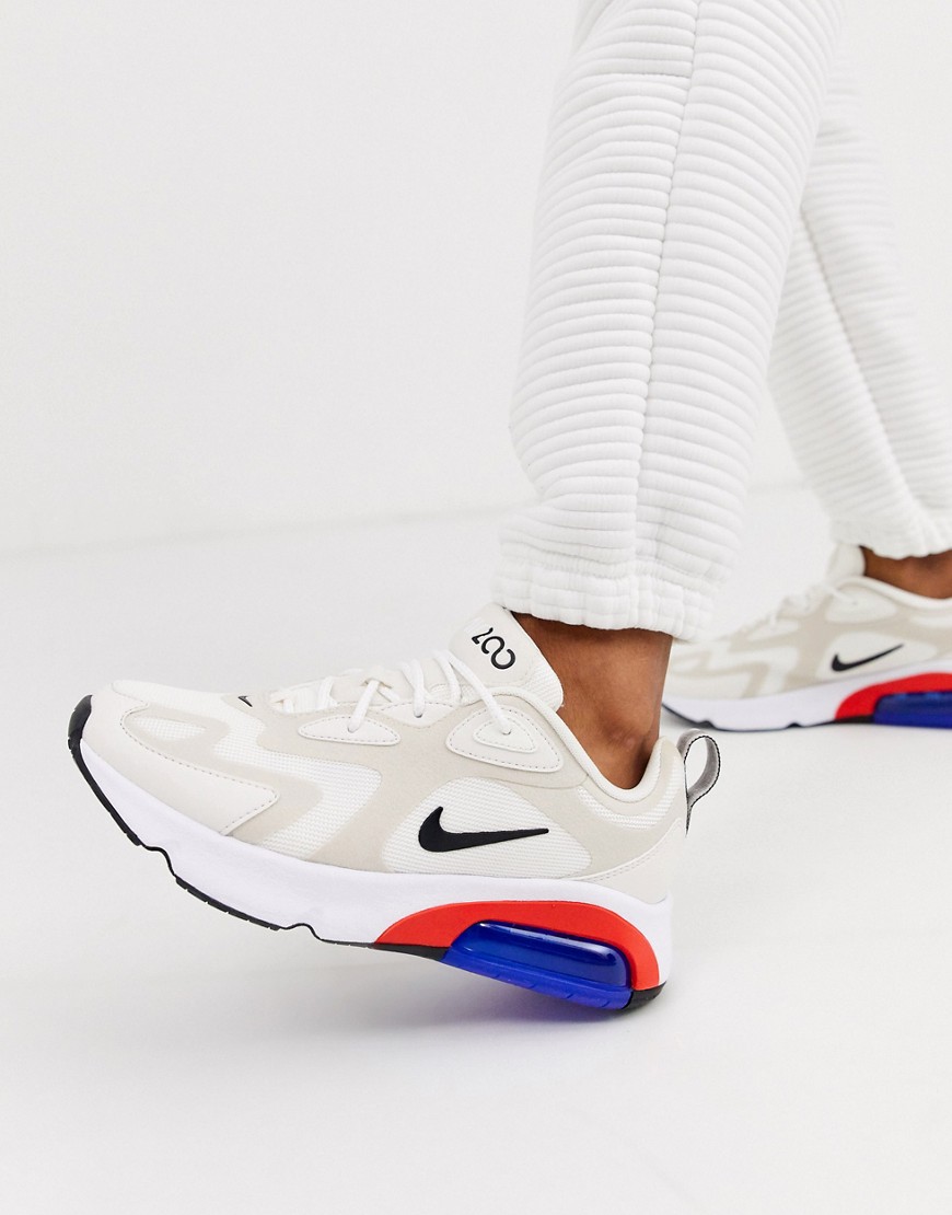 Nike – Air Max 200 – Gräddvita sneakers