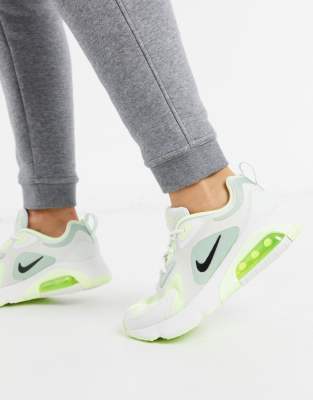 nike air max 200 grey and green