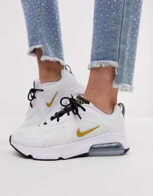 nike air white and gold