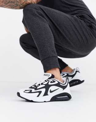 women's nike air max 200 black and white