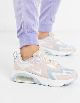 nike air max 200 women's pink and white