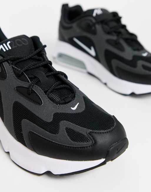 Nike Air Max 200 trainers in black white