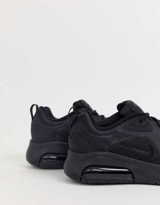 nike triple black air max 200 trainers