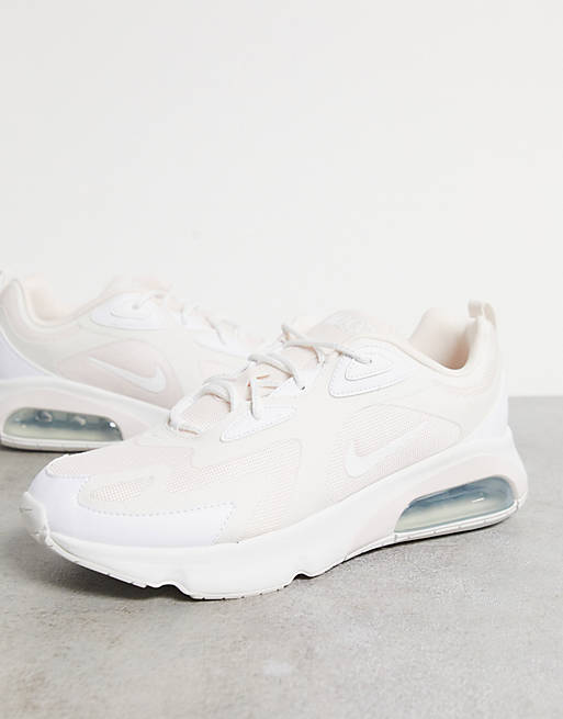 Nike Air Max 200 trainers in white and pink