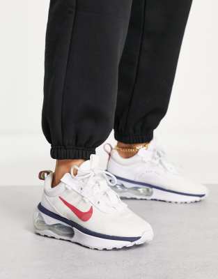 white pink and blue air max