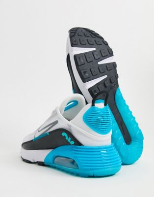 nike white and turquoise trainers