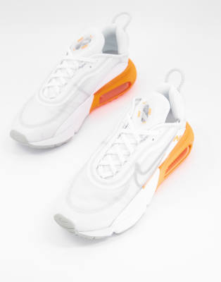 white and orange nike trainers