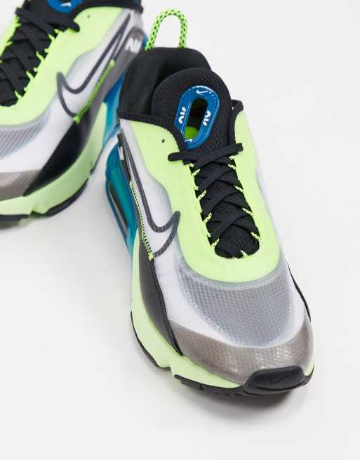 Nike Air Max 2090 sneakers in white black volt