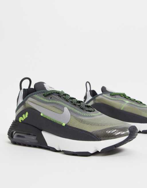 Nike black and green hot sale trainers