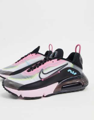 black white and pink nike trainers