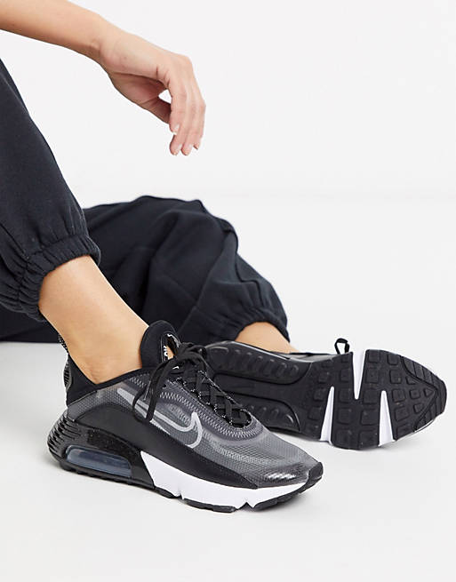 Women Trainers/Nike Air Max 2090 trainers in black and silver 