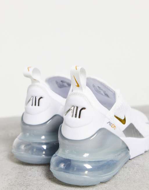 Nike Air Max 270 Baskets Blanc dor argent ASOS