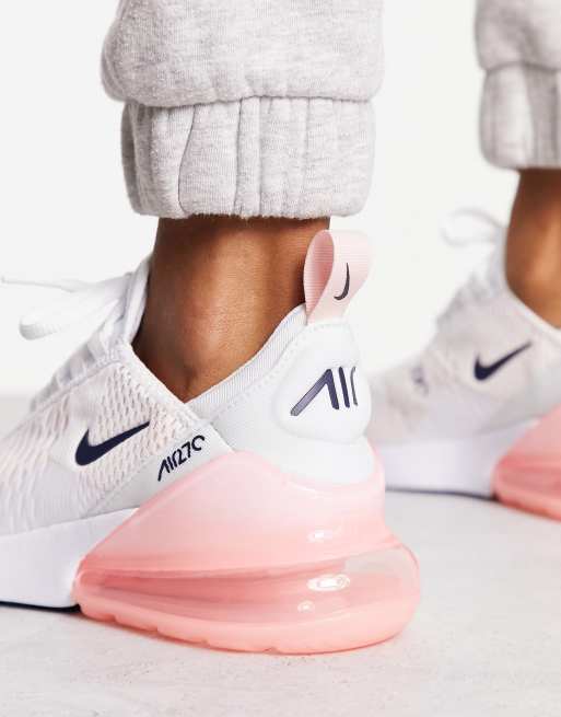 Nike Air Max 270 Baskets Blanc et corail d lav