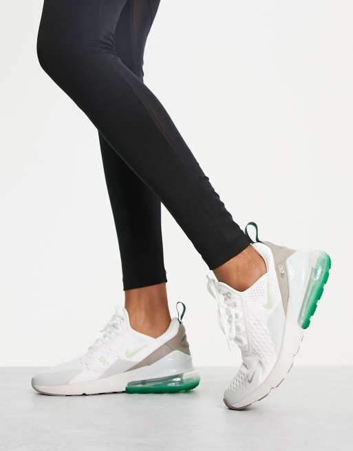 Nike Air Max 270 Baskets Blanc et vert ASOS