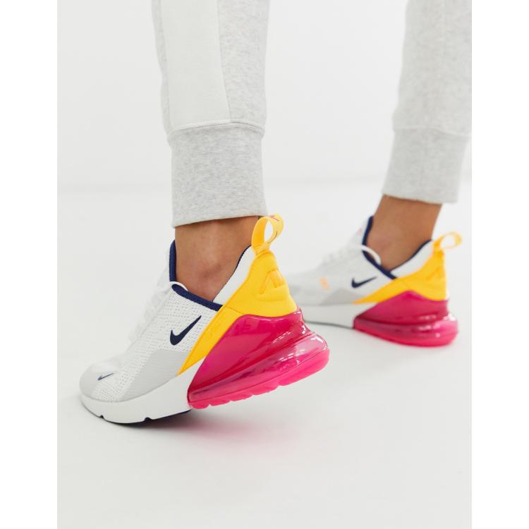 Nike air 270 womens white and orange online