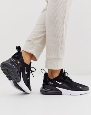 Nike Air Max 270 trainers in black and white  - ASOS Price Checker